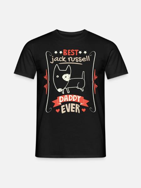 Jack-Russell-Terrier, Spruch, Jack-Russell-Daddy - Männer T-Shirt - Schwarz