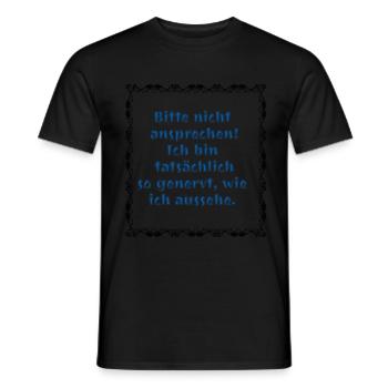 Annoyed No. 3 - Men's T-Shirt - black - Front - AI Model Male 178 light (178cm)