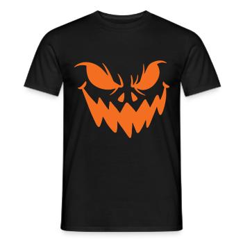 Gruseliger Kürbis - Männer T-Shirt - Schwarz - Vorne - AI Model Male 178 light (178cm)