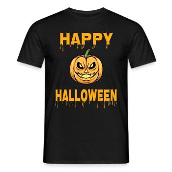 Happy Halloween Kürbis Geschenk Geschenkidee - Männer T-Shirt - Schwarz - Vorne - AI Model Male 178 light (178cm)