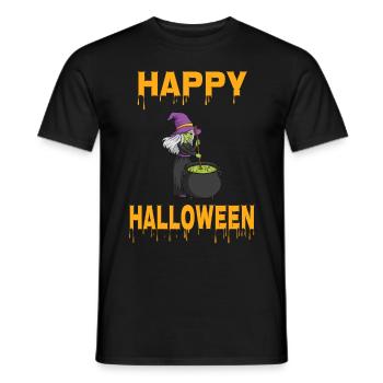 Hexe Halloween Zaubern Geschenk Geschenkidee - Männer T-Shirt - Schwarz - Vorne - AI Model Male 178 light (178cm)