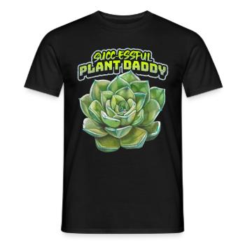 Sukkulenten, Plant-Daddy, lustiger Spruch, Pun - Männer T-Shirt - Schwarz - Vorne - AI Model Male 178 light (178cm)