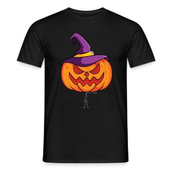 Citrouille Halloween Citrouille - T-shirt homme - noir - Devant - AI Model Male 178 light (178cm)