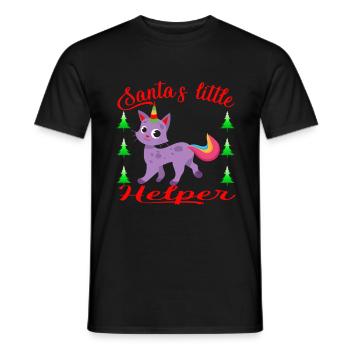 Christmas Santa's Little Helper - Men's T-Shirt - black - Front - AI Model Male 178 light (178cm)