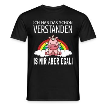 Ich hab das schon verstanden ist mir aber egal - Männer T-Shirt - Schwarz - Vorne - AI Model Male 178 light (178cm)