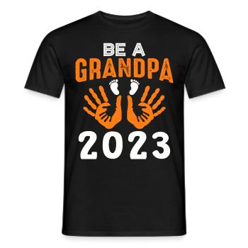 Werdender Opa 2023, 2023 werde ich Opa, 2023 Opa - Männer T-Shirt - Schwarz - Vorne - AI Model Male 178 light (178cm)