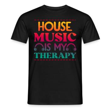 House Musik Clubbing - Männer T-Shirt - Schwarz - Vorne - AI Model Male 178 light (178cm)