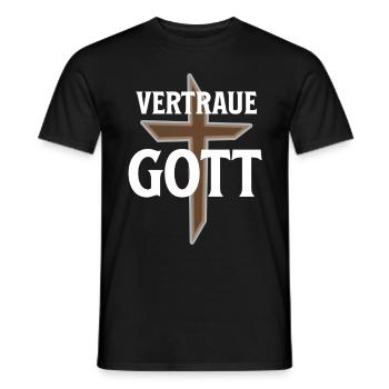 Vertraue Gott Jeus Christus Christen Bibel - Männer T-Shirt - Schwarz - Vorne - AI Model Male 178 light (178cm)