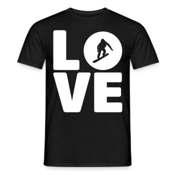 Snowboarding gift idea for snowboarders Snowboar - Men's T-Shirt - black - Front - AI Model Male 178 light (178cm)