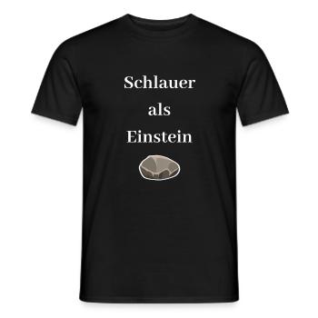 Schlauer als ein Stein - Männer T-Shirt - Schwarz - Vorne - AI Model Male 178 light (178cm)