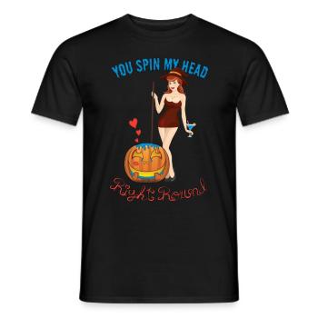 Spin my Head - Sorcière d’Halloween avec citrouille - T-shirt homme - noir - Devant - AI Model Male 178 light (178cm)