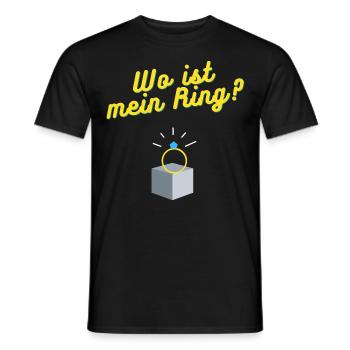 Wo ist mein Ring? - Männer T-Shirt - Schwarz - Vorne - AI Model Male 178 light (178cm)