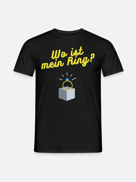 Wo ist mein Ring? - Männer T-Shirt - Schwarz