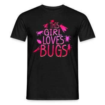 Insectes Fille - T-shirt homme - noir - Devant - AI Model Male 178 light (178cm)