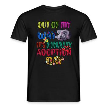Out of My Way It's Finally Adoption Day Party - Männer T-Shirt - Schwarz - Vorne - AI Model Male 178 light (178cm)