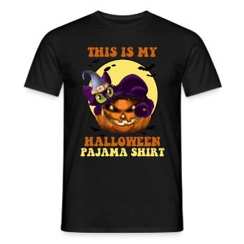 C’est ma chemise de pyjama d’Halloween Funny Pumpkin - T-shirt homme - noir - Devant - AI Model Male 178 light (178cm)