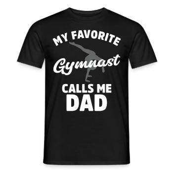 Gymnastique Acrobaties Cheerleading Gymnaste Gymnastique au sol - T-shirt homme - noir - Devant - AI Model Male 178 light (178cm)