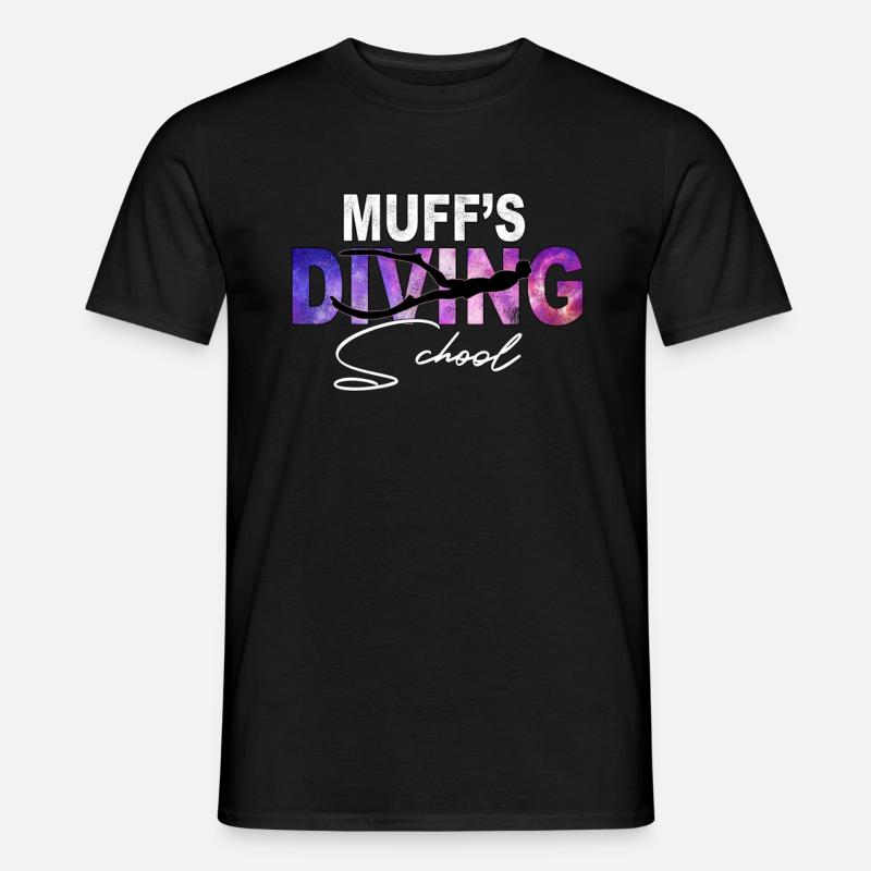 Muff's Tauchschule - Männer T-Shirt - Schwarz