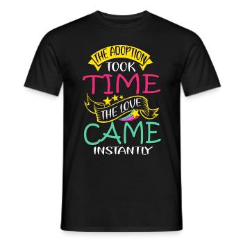 Adoptionstag, Adoption Mama Papa Eltern - Männer T-Shirt - Schwarz - Vorne - AI Model Male 178 light (178cm)