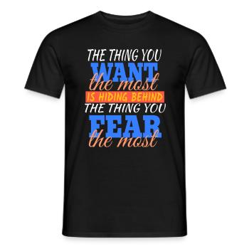La chose que vous voulez la plus drôle inspirante - T-shirt homme - noir - Devant - AI Model Male 178 light (178cm)