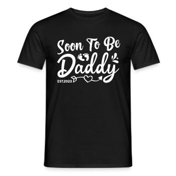 Soon To Be Daddy Est 2023 - Promoted To Daddy 2023 - Men's T-Shirt - black - Front - AI Model Male 178 light (178cm)