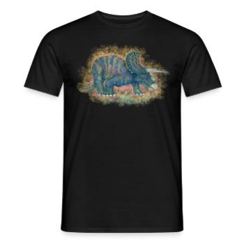 Horned dinosaurs - Men's T-Shirt - black - Front - AI Model Male 178 light (178cm)