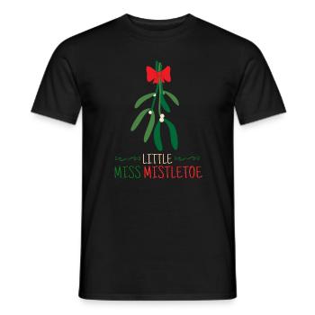 Kleine Fräulein Mistel Symbol der Liebe Zu Weihnachten - Männer T-Shirt - Schwarz - Vorne - AI Model Male 178 light (178cm)