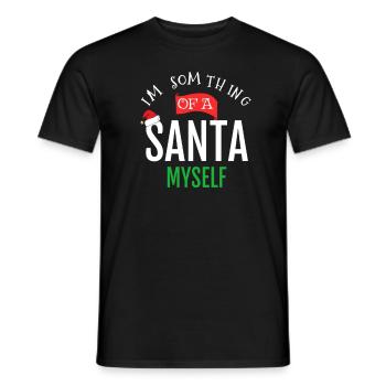 Je suis Somthing D’un Père Noël moi-même drôle de Noël - T-shirt homme - noir - Devant - AI Model Male 178 light (178cm)