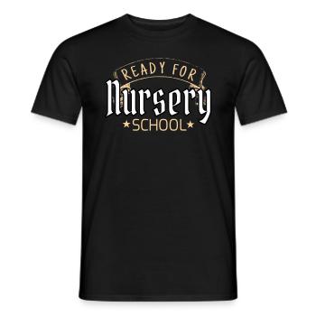Prêt pour l’école maternelle Soutien de service infirmier drôle - T-shirt homme - noir - Devant - AI Model Male 178 light (178cm)