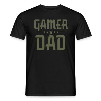 Gamer Papa Drôle - T-shirt homme - noir - Devant - AI Model Male 178 light (178cm)
