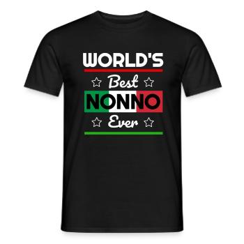 World's Best Nonno Ever Shirt - Italian Grandfathe - Men's T-Shirt - black - Front - AI Model Male 178 light (178cm)