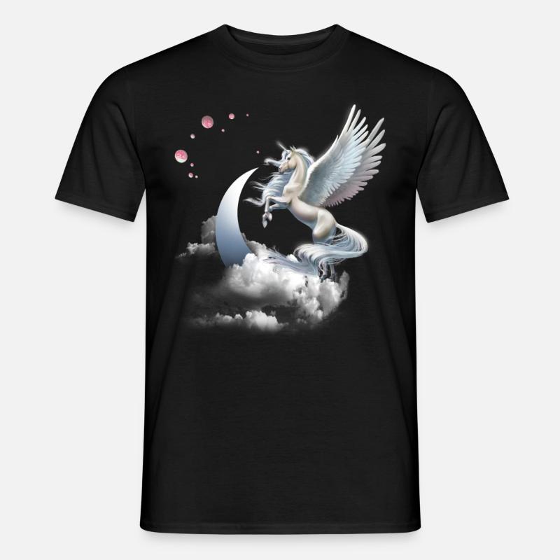 Einhorn Geschenk- Einhorn Tshirt - Männer T-Shirt - Schwarz