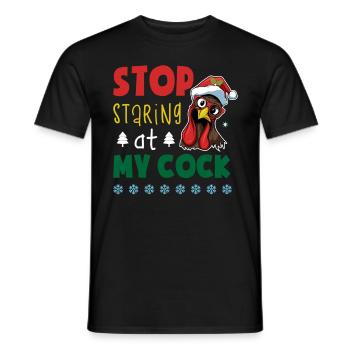 Christmas Cook Thangsgiving Turkey - Men's T-Shirt - black - Front - AI Model Male 178 light (178cm)
