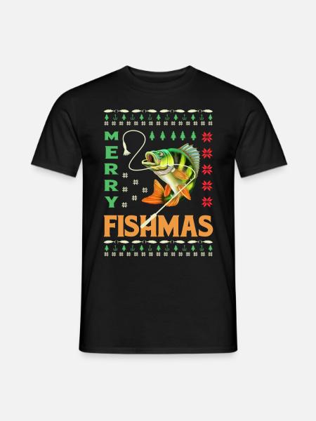 Pêche moche Noël - T-shirt homme - noir