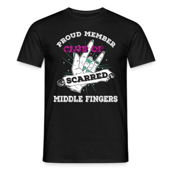Hairdresser Shirt Proud Member Funny Saying - Men's T-Shirt - black - Front - AI Model Male 178 light (178cm)