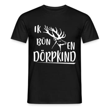 Ich bin ein Dörpkind Mann Frau vom Dorf - Männer T-Shirt - Schwarz - Vorne - AI Model Male 178 light (178cm)