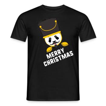 Panda,Nutcracker,Santa Claus, Santa Claus - Men's T-Shirt - black - Front - AI Model Male 178 light (178cm)