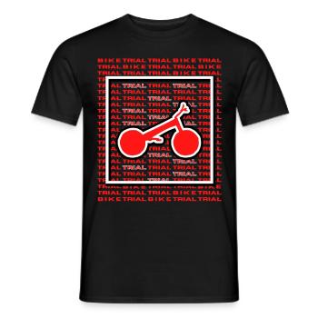 bike TRIAL Streetstyle - Trialbike Sport Fahrrad - Männer T-Shirt - Schwarz - Vorne - AI Model Male 178 light (178cm)