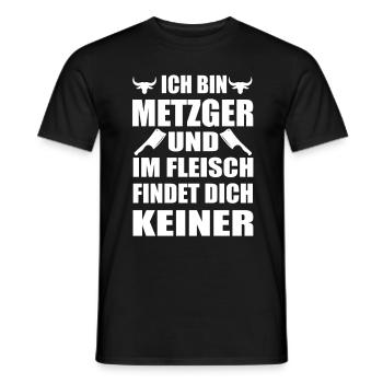 Fleischer Metzger Schlachter - Männer T-Shirt - Schwarz - Vorne - AI Model Male 178 light (178cm)