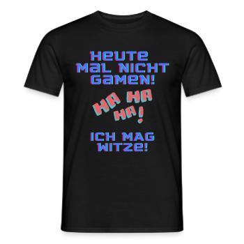 Nicht Gamen Lustig Witzig Funny Gaming Gamer - Männer T-Shirt - Schwarz - Vorne - AI Model Male 178 light (178cm)