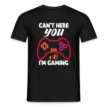video gamer funny gift - Männer T-Shirt - Schwarz - Vorne - AI Model Male 178 light (178cm)