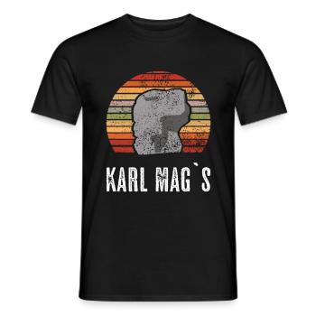 Karl Mag's - Retro Vintage Karl Marx Monument - Männer T-Shirt - Schwarz - Vorne - AI Model Male 178 light (178cm)