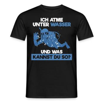 I underwater and what can you do divers - Men's T-Shirt - black - Front - AI Model Male 178 light (178cm)