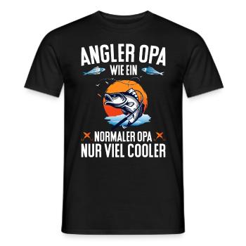 Angler Opa,wie ein normaler Opa, nur viel cooler - Männer T-Shirt - Schwarz - Vorne - AI Model Male 178 light (178cm)