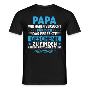 Papas bestes Geschenk - Männer T-Shirt - Schwarz - Vorne - AI Model Male 178 light (178cm)