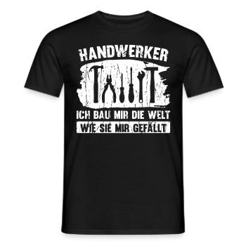 HANDWERKER ICH BAU MIR DIE WELT - Männer T-Shirt - Schwarz - Vorne - AI Model Male 178 light (178cm)