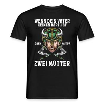 WENN DEIN VATER KEINEN BART HAT - Männer T-Shirt - Schwarz - Vorne - AI Model Male 178 light (178cm)