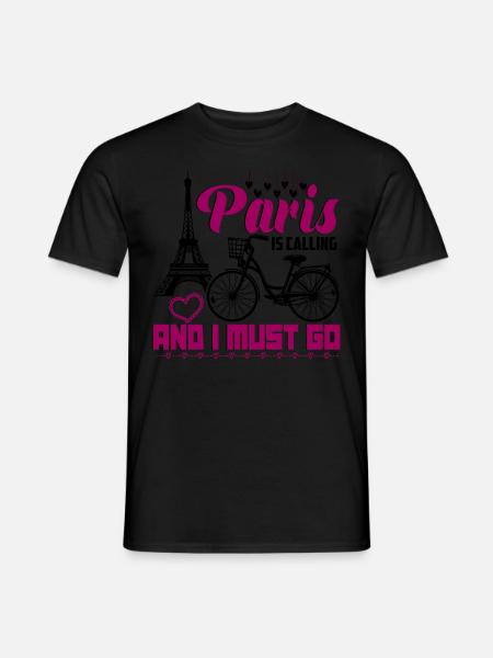 Ich Liebe Paris Frankreich - Männer T-Shirt - Schwarz