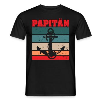 PAPITÄN - Männer T-Shirt - Schwarz - Vorne - AI Model Male 178 light (178cm)