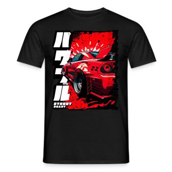 Mighty street beast Skyline R32 - Men's T-Shirt - black - Front - AI Model Male 178 light (178cm)